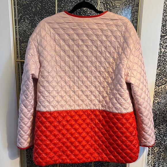 Kate Spade Colorblock Quilted Jacket - Pink and Coral Red - Picture 3 of 5